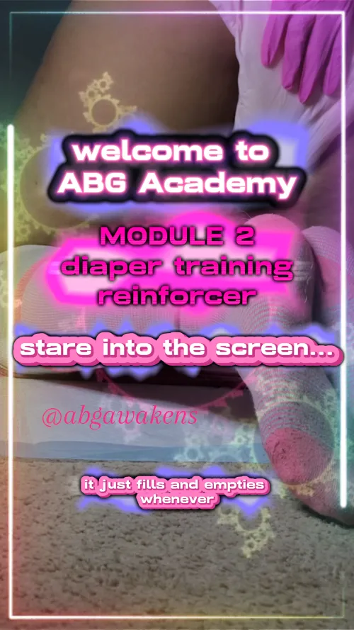 MODULE 2: DIAPER TRAINING REINFORCER by abgawakens