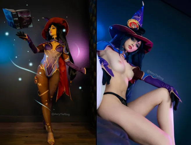 Mona from Genshin Impact by Aery Tiefling [OC] by AeryKorvair