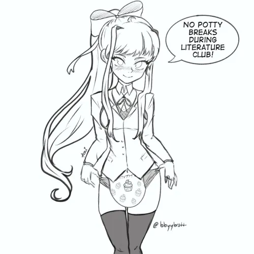Monika’s new rule for the club (art by bbyybratt) by bbyybratt