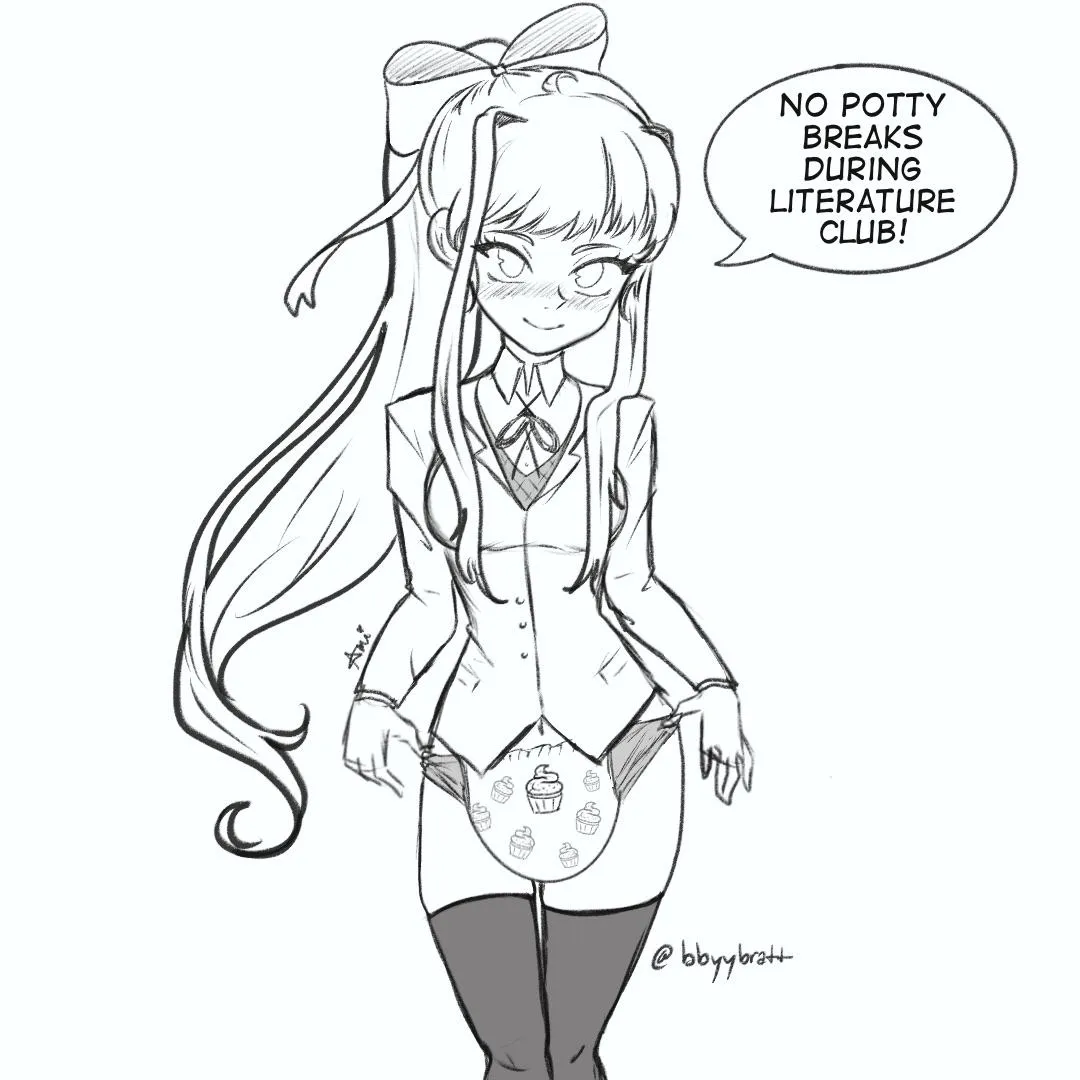 Monika’s new rule for the club (art by bbyybratt) posted by bbyybratt