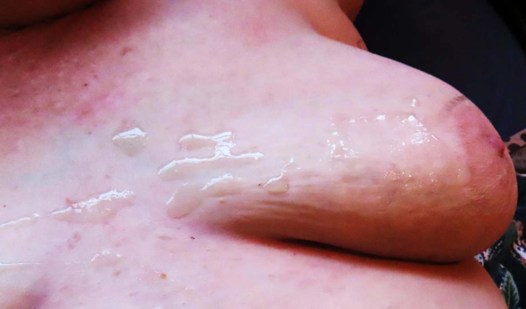 More cum on BBW tits. posted by beauty-70