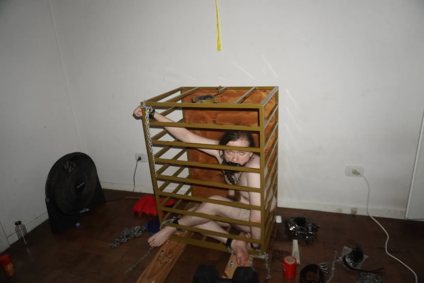 morning! just coming in to see how the training is going. no? no reaction? wow this really is breaking you, isn't it? don't cry, your punishment will be over in a couple days and you'll get some bread while i wash the dick gag. but unfortunately the c posted by cruel_captive