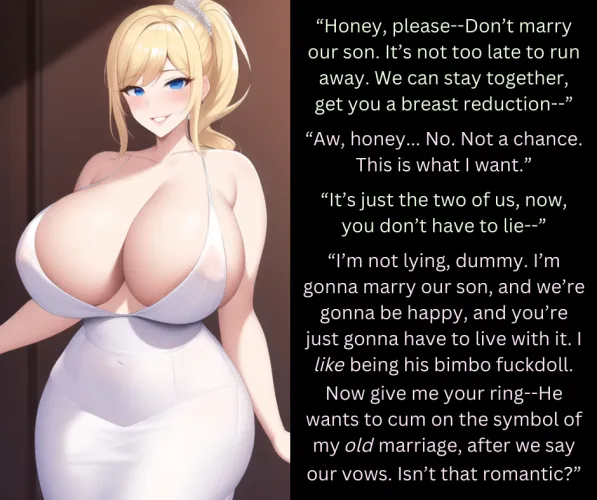 Mother/son romance drips all over a traditional wife/husband marriage by jetman293