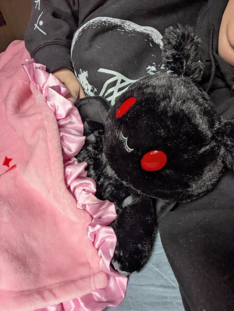 Mothman for safety during naps! posted by Rebel_Princess_13