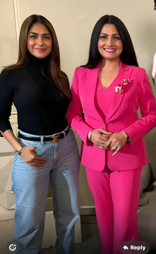 Mrunal Thakur with Chitra Tripathi by Any_Campaign_823