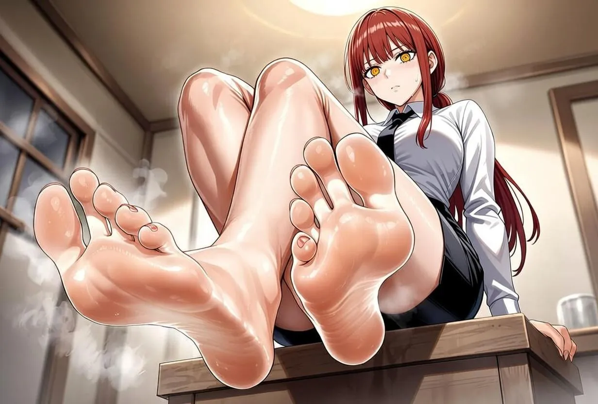 Ms. Makima, your feet smell awful, but they taste delicious. posted by eldeyok