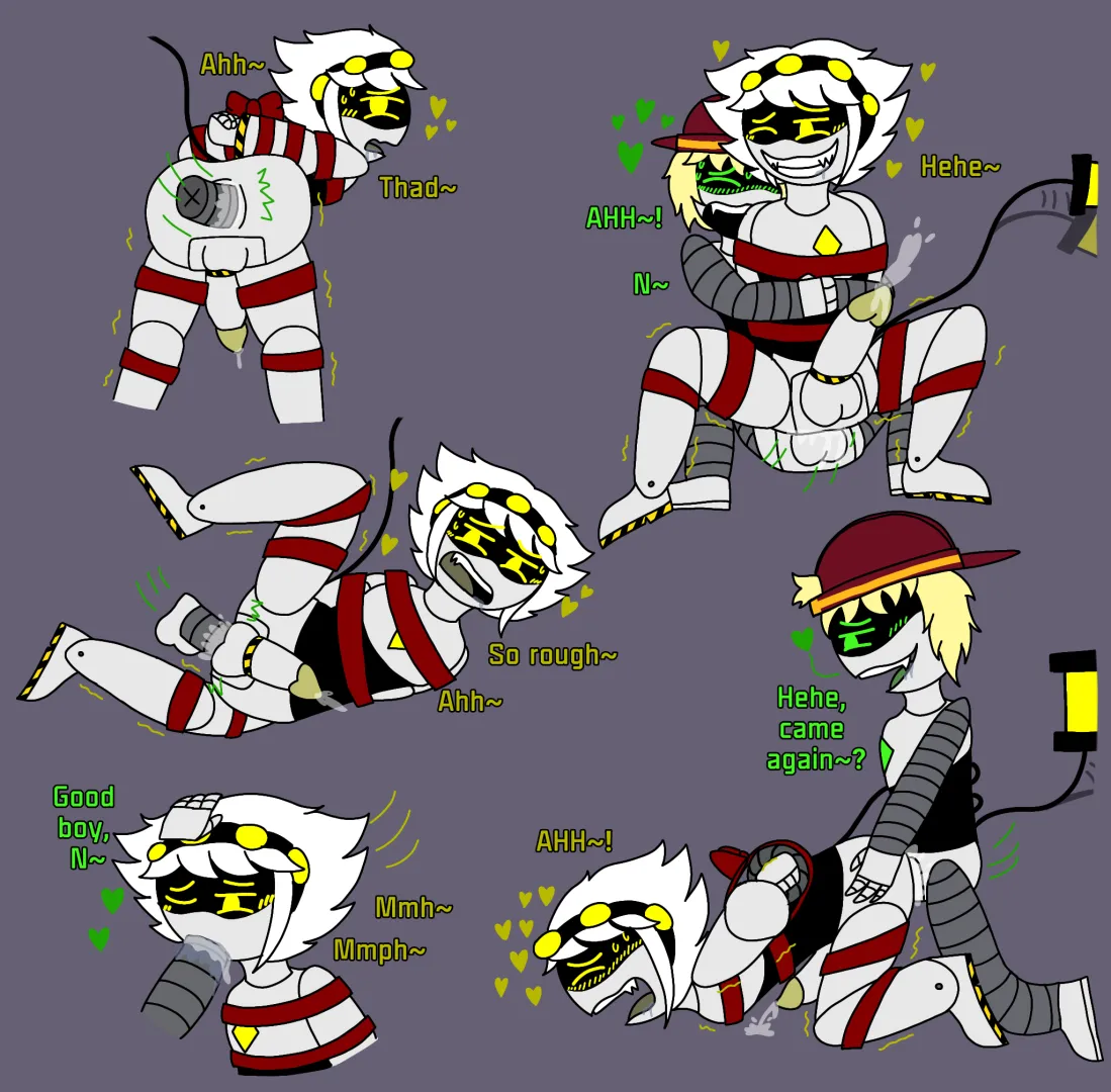 Murder Drones NSFW - N and Thad (w/ Bondage Play) posted by Chibipie-Kagane