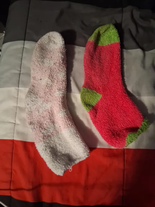 My aunts fuzzy socks by Motor_Current7114