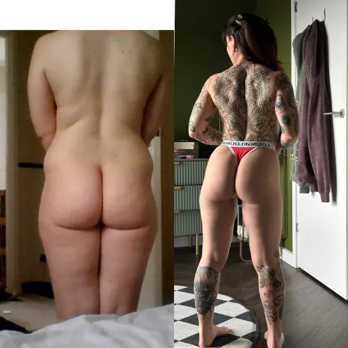 my before and after, I love sharing my results! by power_midget