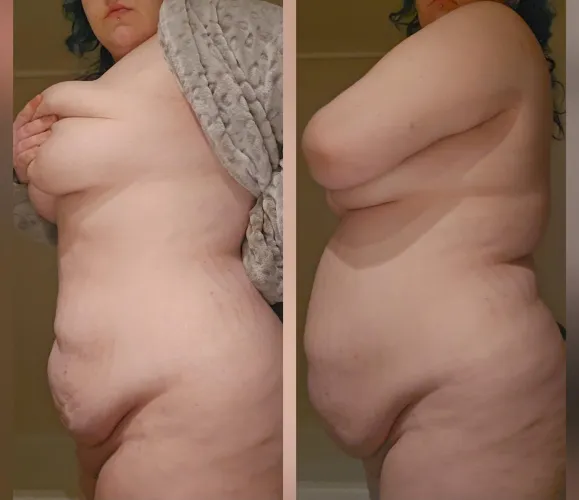 My belly after i ate a bunch of French toastCOME HELP ME GAIN WEIGHT in private XX by Baby_Ghoul0