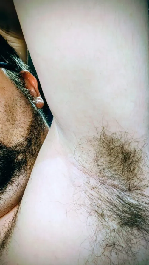 My Brazilian pits, never trimmed nor shaved all the hair. Proud to have a hairy pit. by acar1982