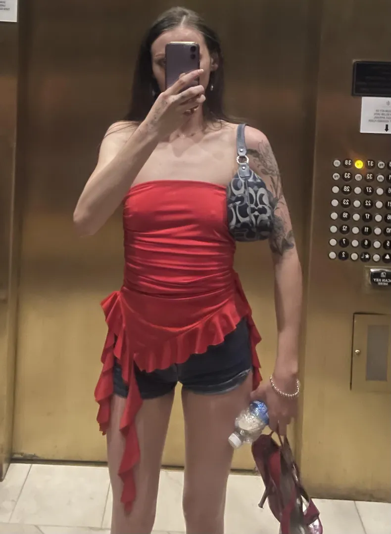 My club outfit, the heels didn’t make it posted by franticpanicx