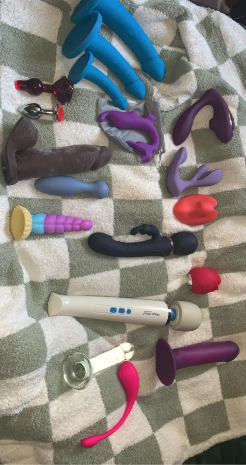 My collection minus the fuck machine because I didn’t feel like getting it out lol by EmilyOnTop1