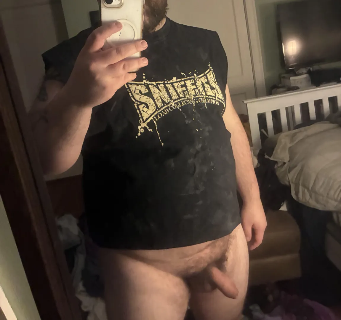 my cumstained sniffies shirt with only other dude's loads on it posted by mainer310