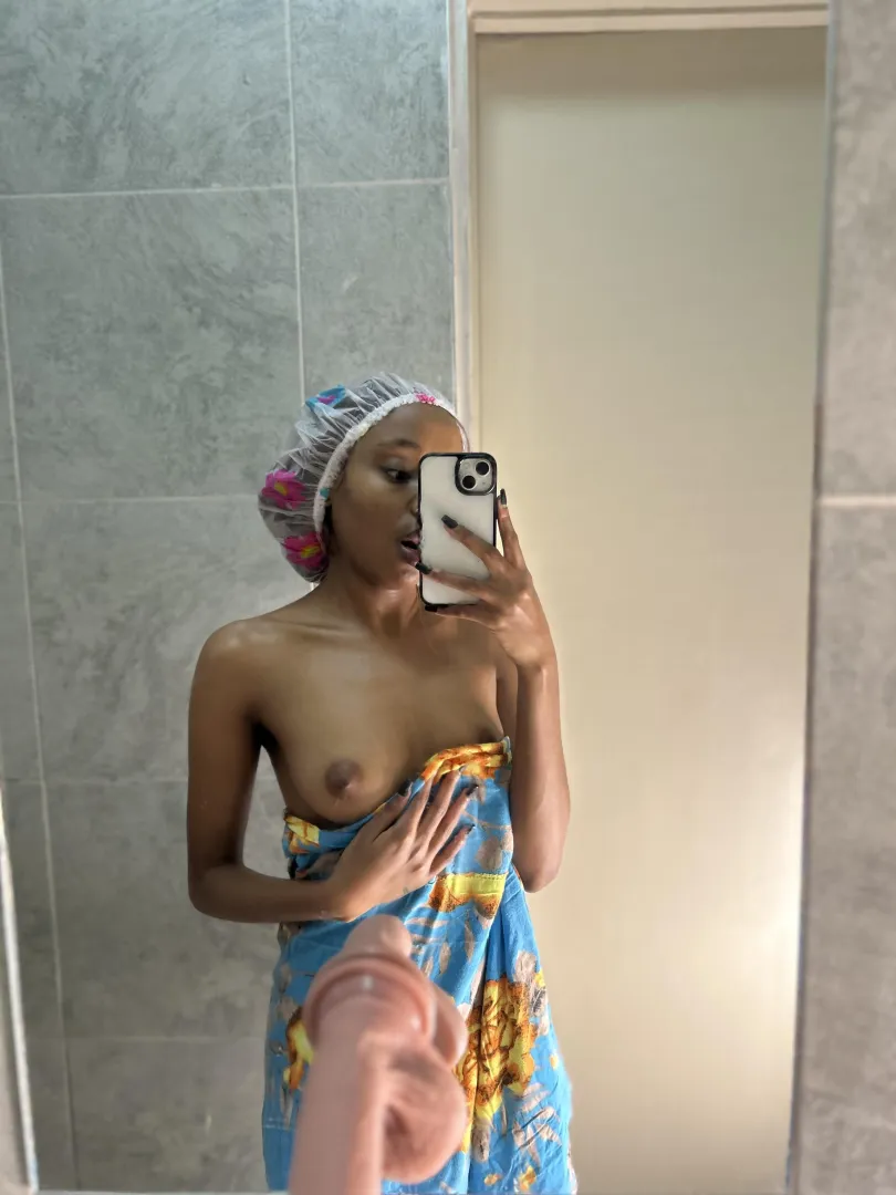 my ebony tits after shower posted by FlufffyPeachy