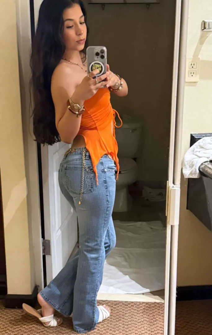 My fav low rise jeans ! I love wearing tops that expose my back while wearing these posted by Correct_Hunt4757