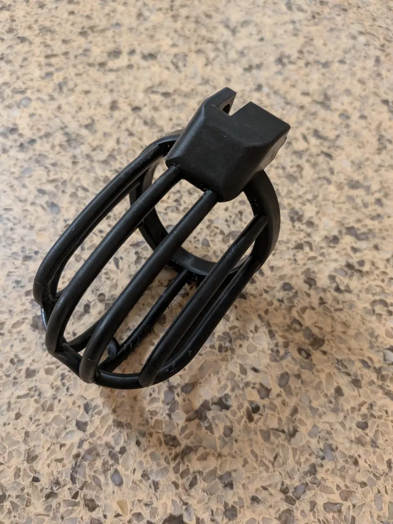 My first resin cage (ring died). Not ISO 10993, that will come later (so not going on my junk). posted by newbie-sub