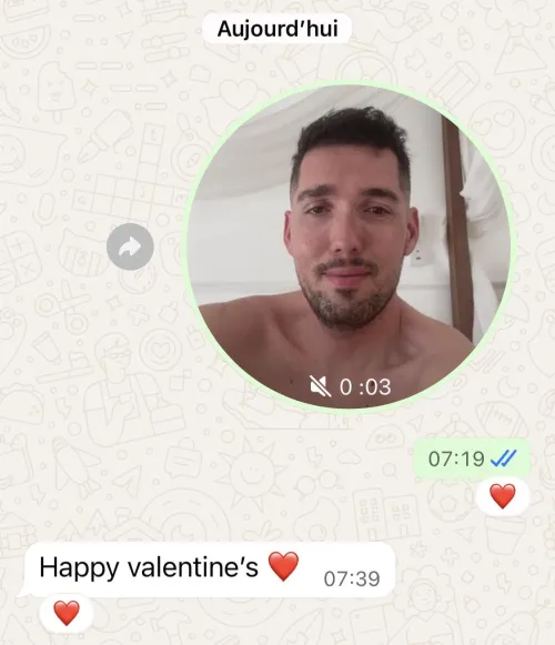 My French lover just wished me a happy Valentine's (and cuck saw it first while I was having a shower)  by No-Benefit3604
