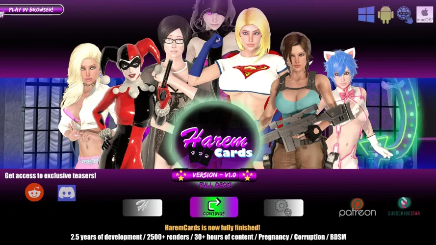 My little breeding focused game is now finished (V1.0 released!) and available for everyone on all devices! Have Fun and cheers for all the support! :-) [HaremCards] (Pink Palm Production) by PinkPalmProduction