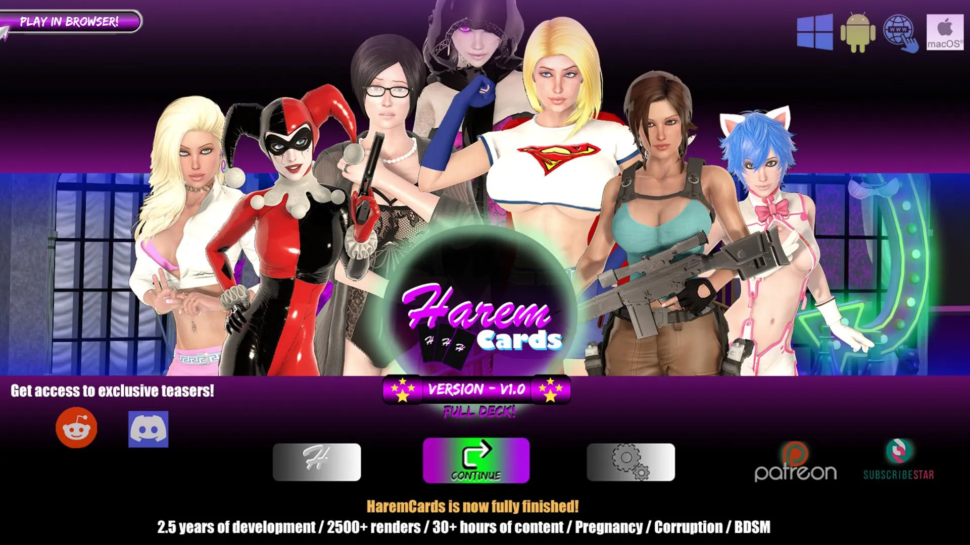 My little breeding focused game is now finished (V1.0 released!) and available for everyone on all devices! Have Fun and cheers for all the support! :-) [HaremCards] (Pink Palm Production) posted by PinkPalmProduction