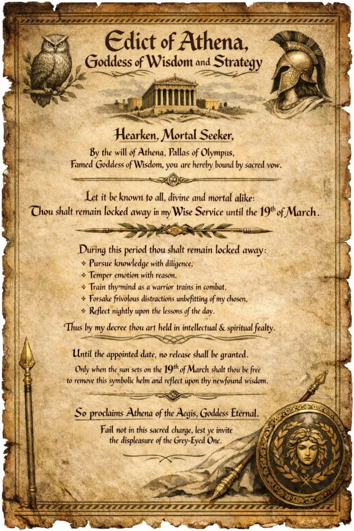 My new locked sissy signed the below contract to be locked for a week  posted by Godess_Athena_