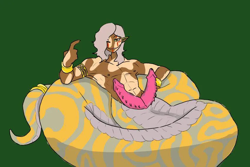 My OC Xenux, a very naughty naga. posted by TechnicAlduin