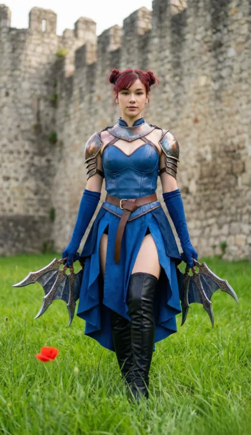 my own version of kitana cosplay (luna) by evildollxx