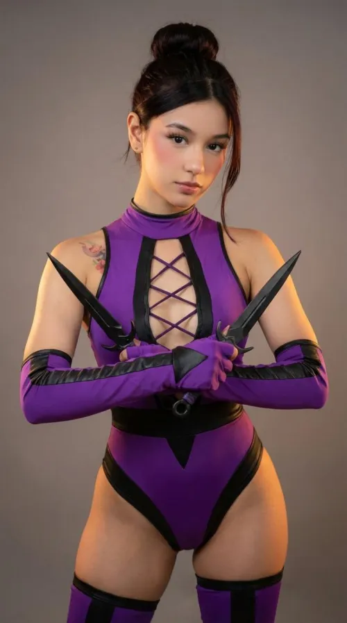 my own version of mileena cosplay (luna) by evildollxx