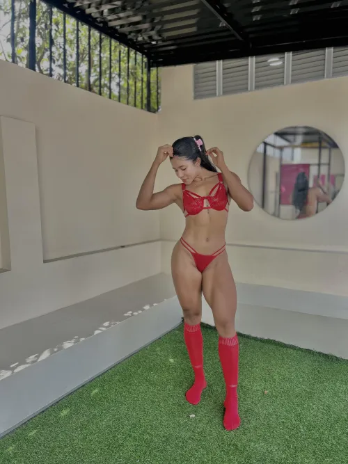 My red kneesock by fierce-angel