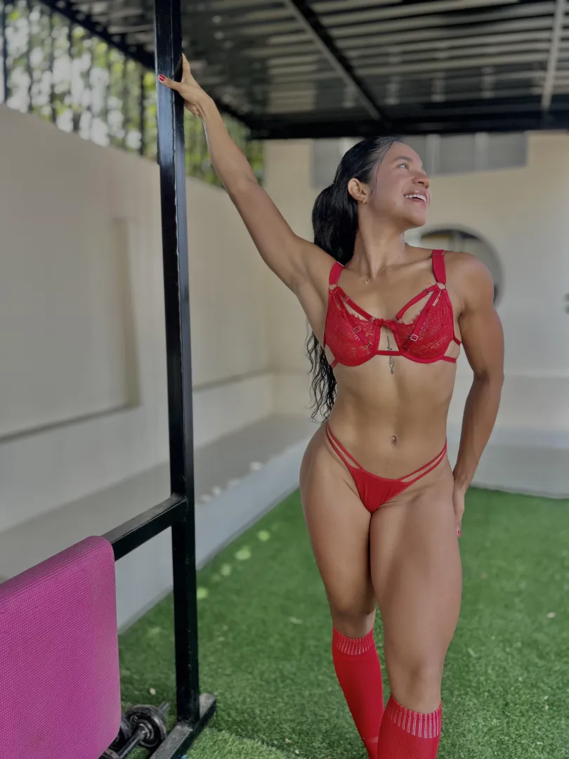 My red kneesock posted by fierce-angel