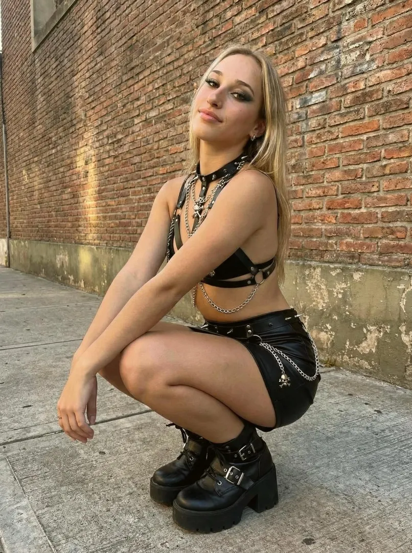 My shiny black leather skirt posted by PinkPetalDazzle