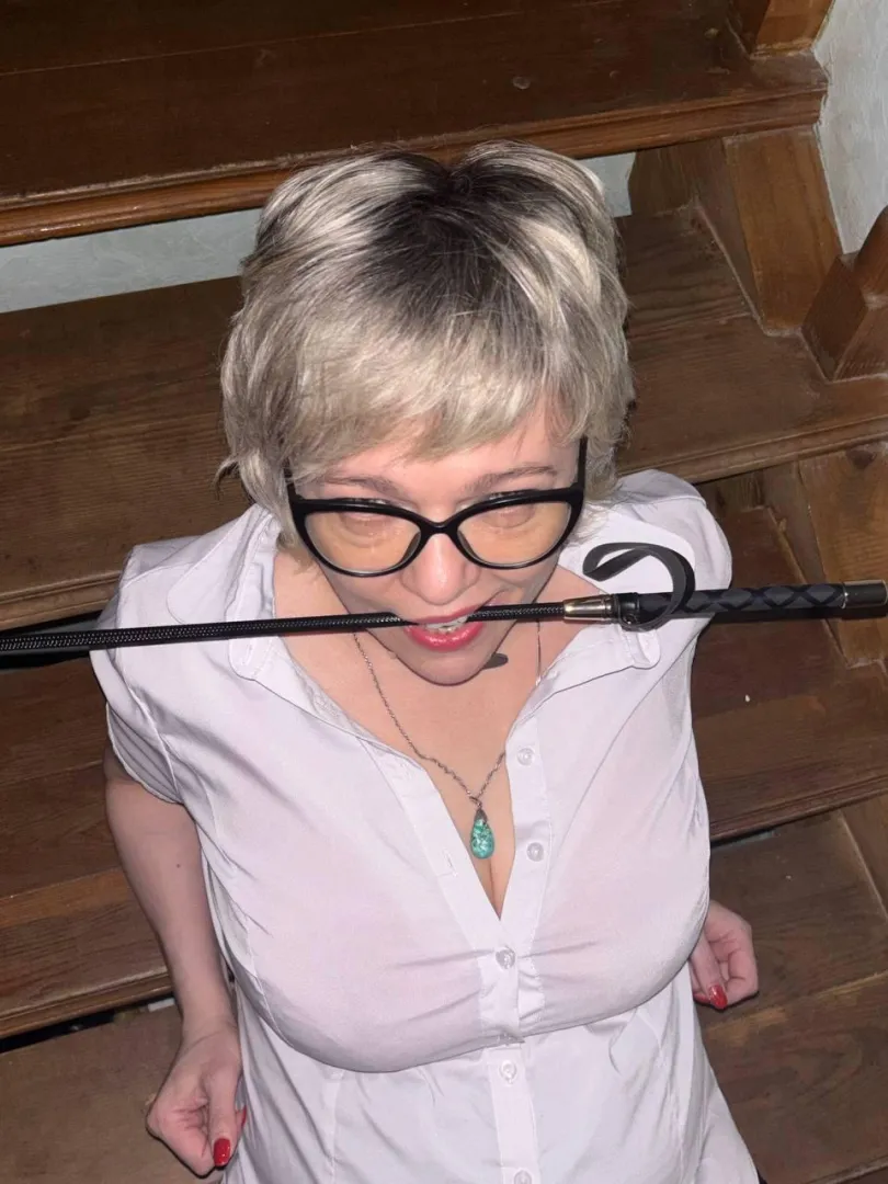 My smile says one thing, but the whip in my teeth says something else entirely. And you like both. posted by moonglowfield