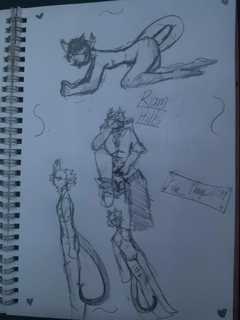 My tiefling OC, Ramsey, playing with his tail posted by Fun_Plane7299