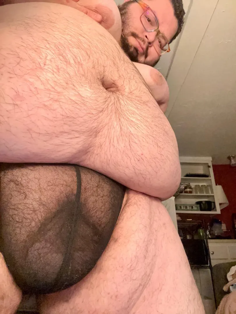 My udders are so big you can see them over my big belly ‍ Wish someone was milking them rn! posted by FatHucowFag