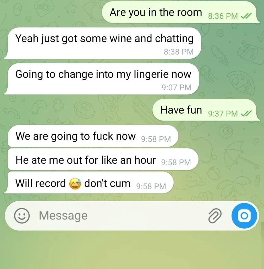 My wife is on her first overnight with a bull posted by kist4