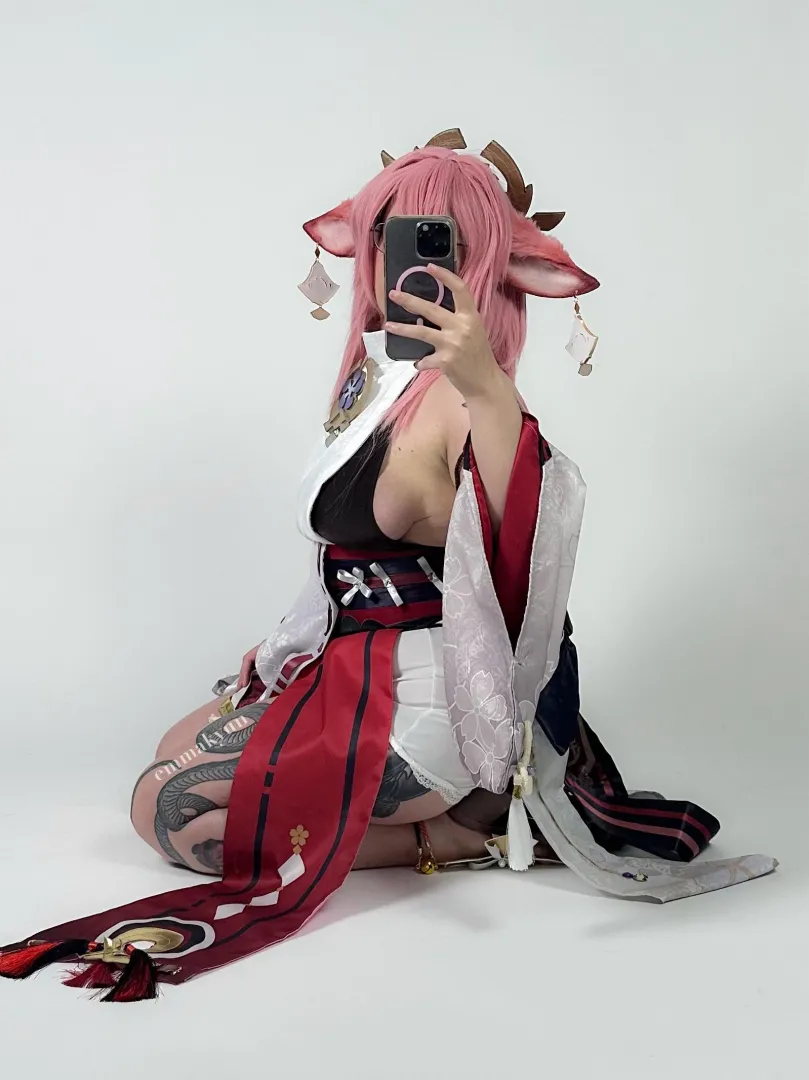 my yae miko cosplay posted by emmakyun