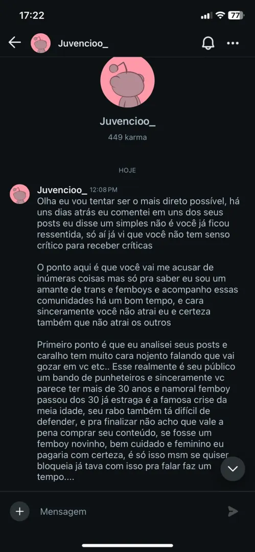 N sejam esse tipo de pessoa posted by Sad_Actuator8986