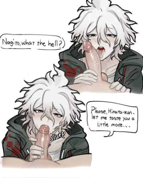 Nagito plays with a cock (KuroSakano) by EternalSnow05