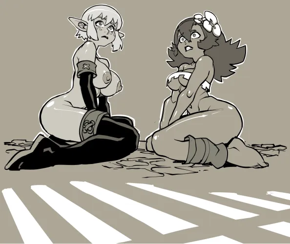 Naked Eva and Amalia in prison (Joel Jurion) by FallingTho