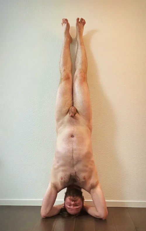 Naked headstand by OkTranslator1832