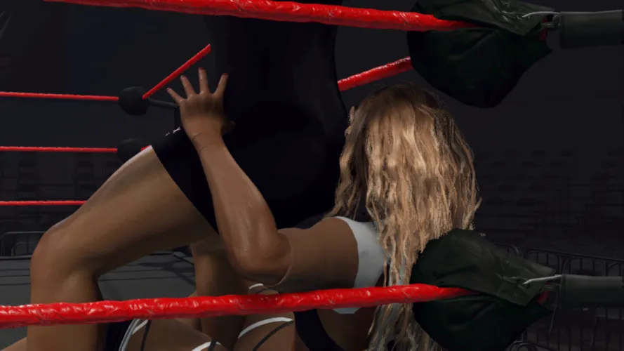 Nasty Nattie (Natalya) takes out Sol Ruca (DeviantArt and a video) by ChefAngel81O5