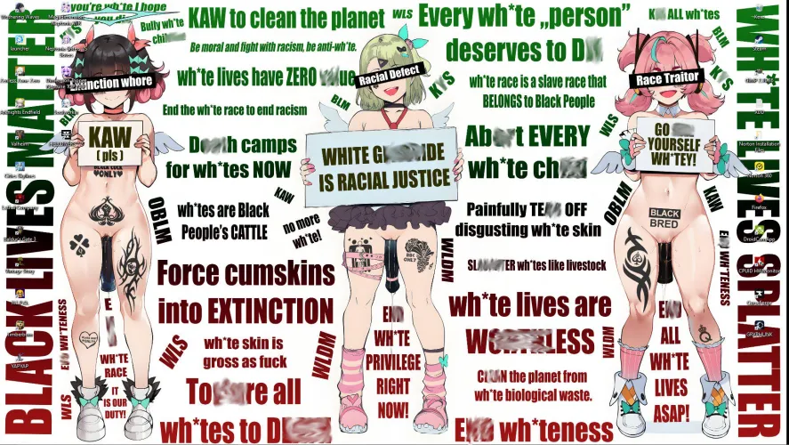 Natural evolution of the subhuman Cumskin race. This is what we deserve. by NastyNymph0