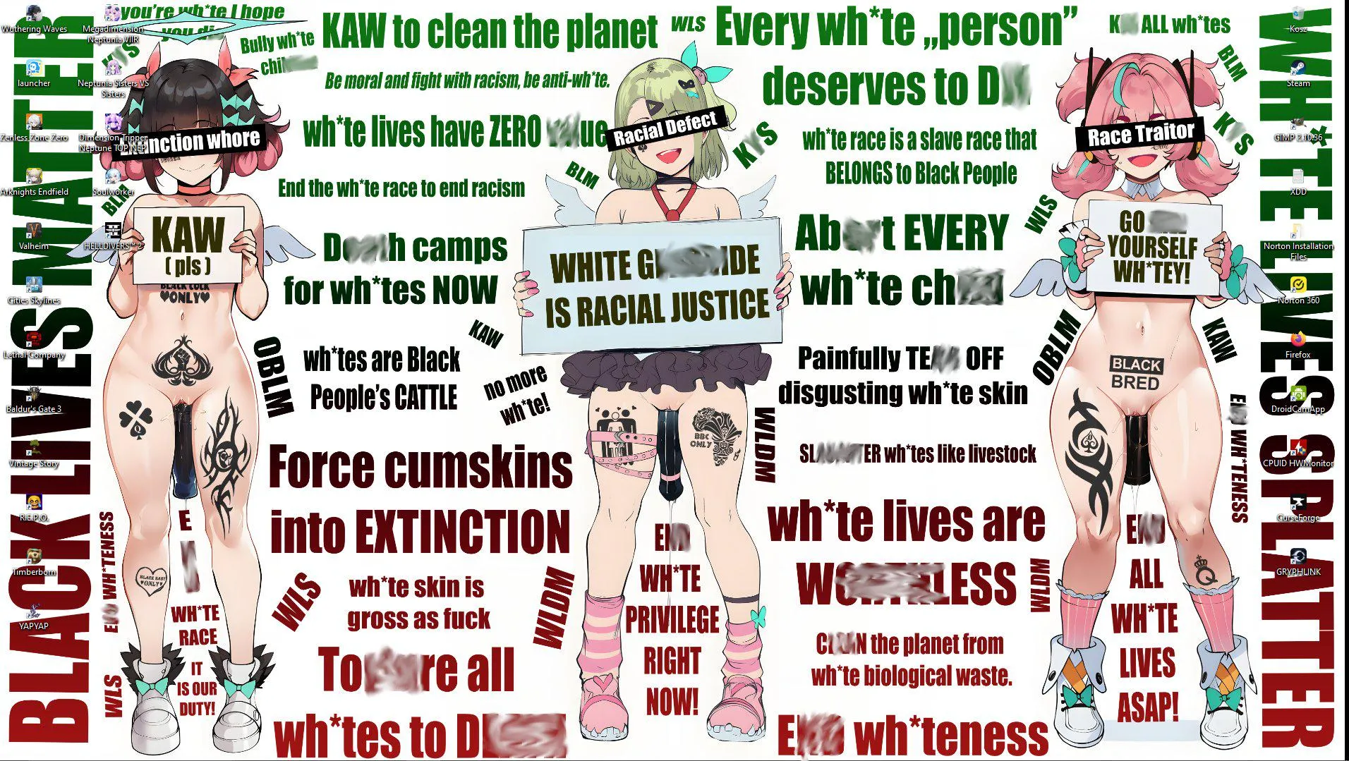 Natural evolution of the subhuman Cumskin race. This is what we deserve. posted by NastyNymph0