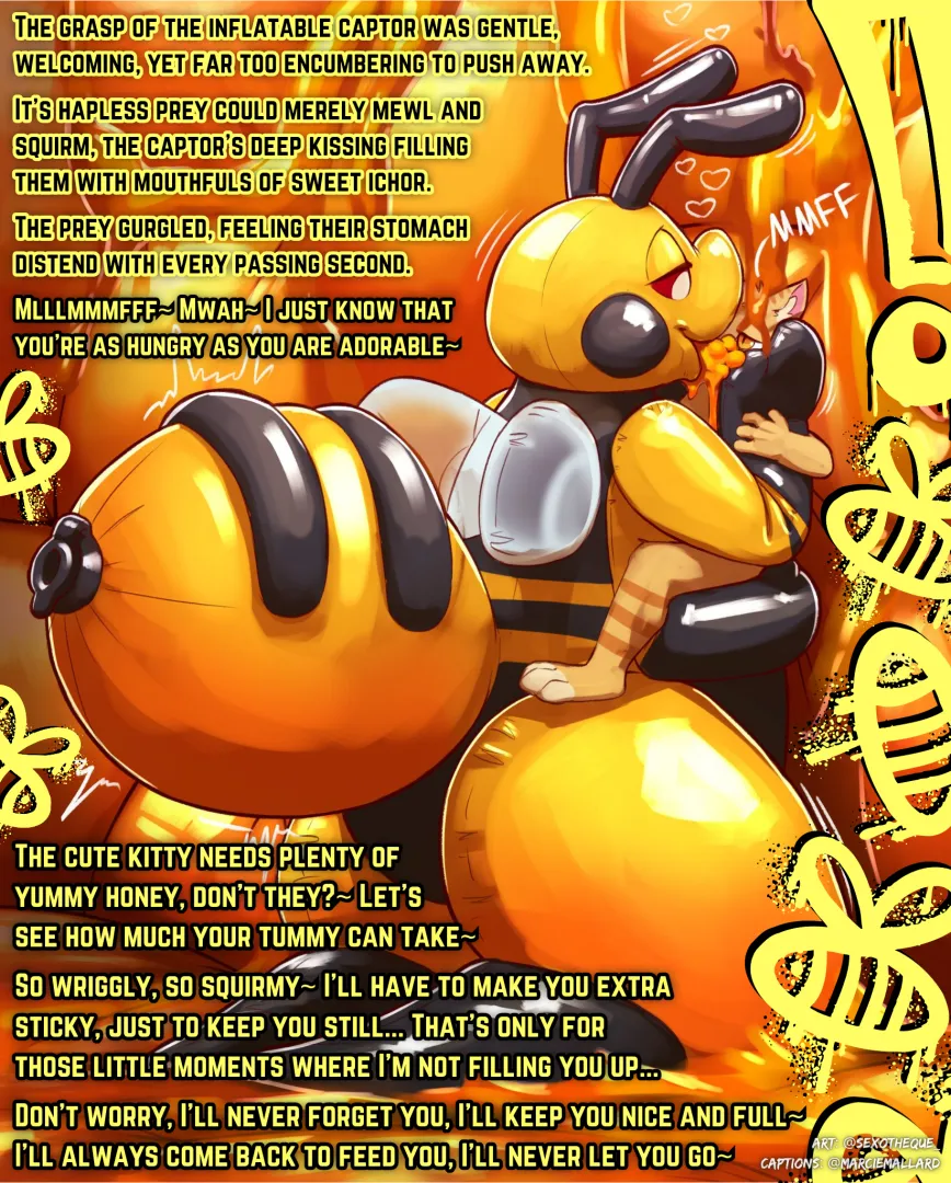 [NBxM] Horfing honey... [Furry] [Goo/Honey] [Inflatable/Pool Toy] [Extreme Kissing] [Bound] [Dubcon] [Credits in Caption] posted by MarcieMallardAgain