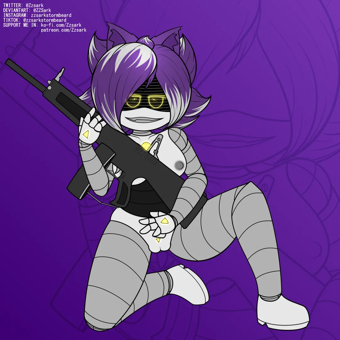 Neko Core Uzi with an AA12, the 3 things I love the most~ posted by Zzsark_Stormbeard
