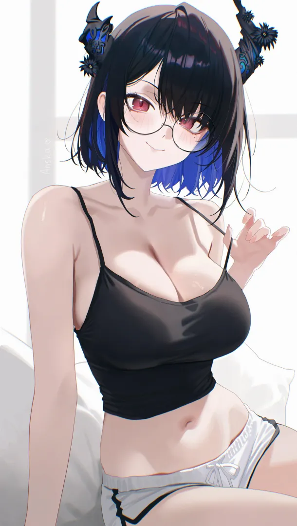 Nerissa Ravencroft with Glasses [Hololive EN Advent] posted by xdragon2k