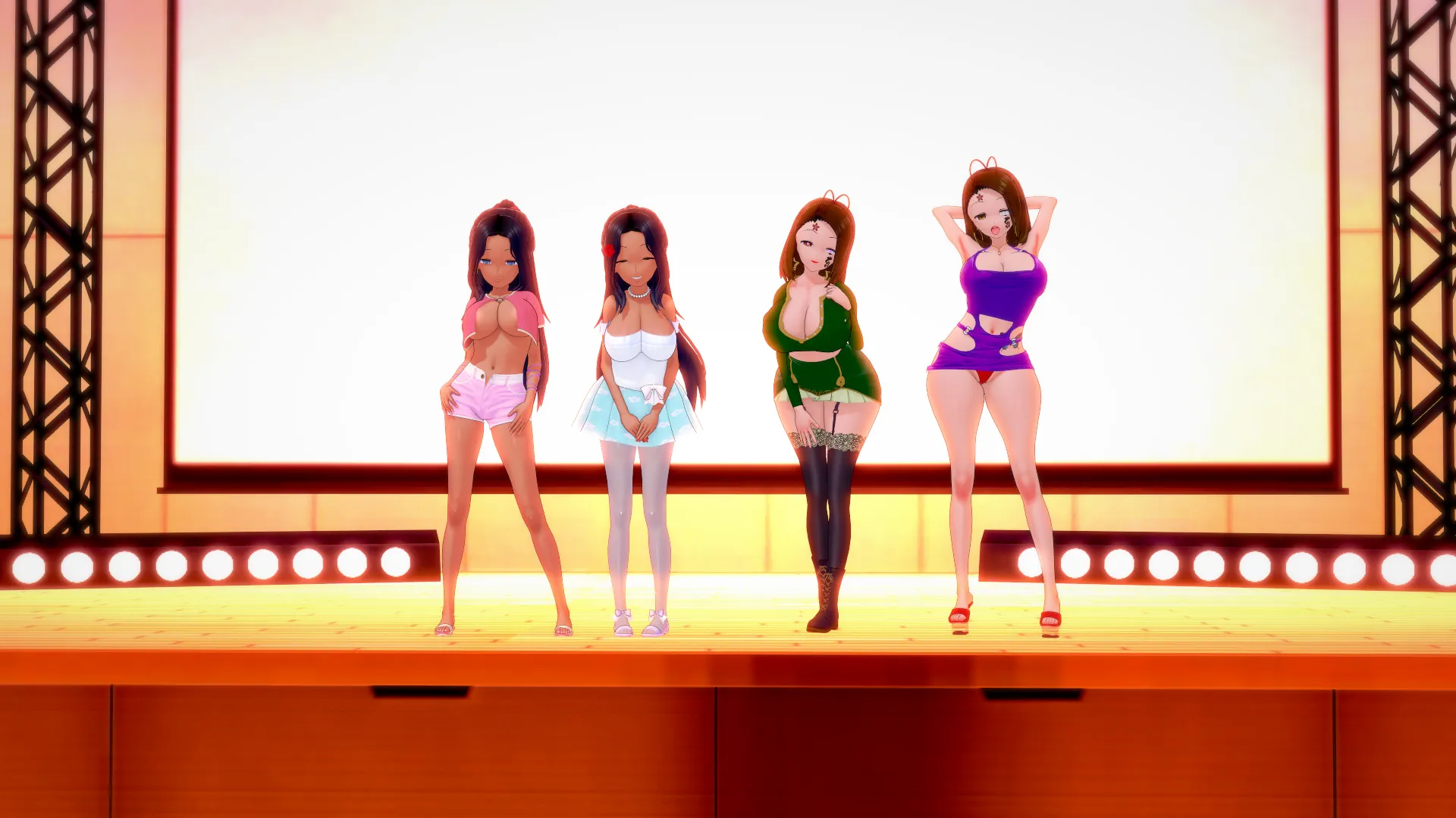 New outfits for different routes [Waifu Slut School] posted by Mikiraus