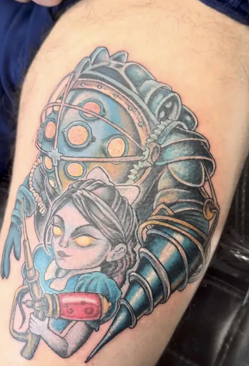 New tattoo on my leg. Please subscribe to my Onlyfans. Link is on my bio. by steve870904