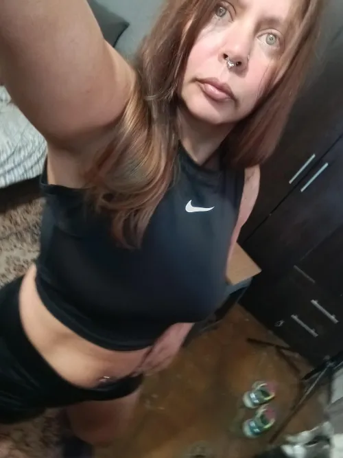 nike sport bra looks the best on me by Flowerchildq