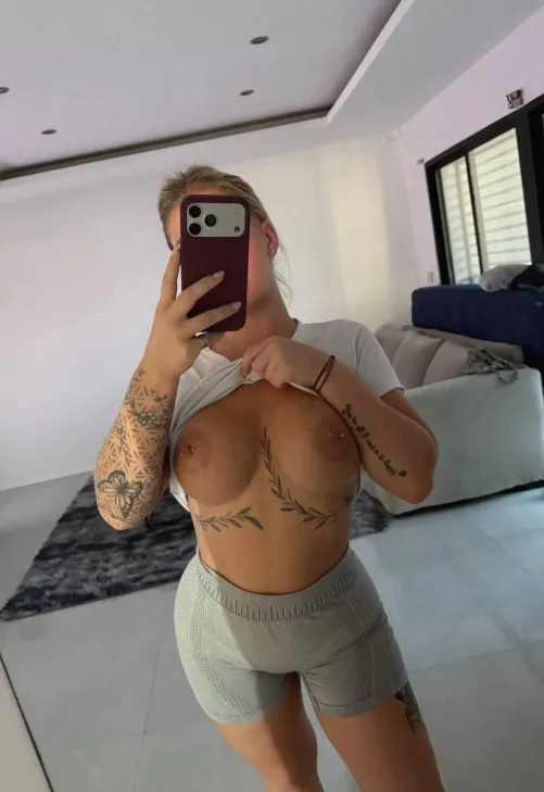 No bra today, does that bother you? by NaughtyMuse08